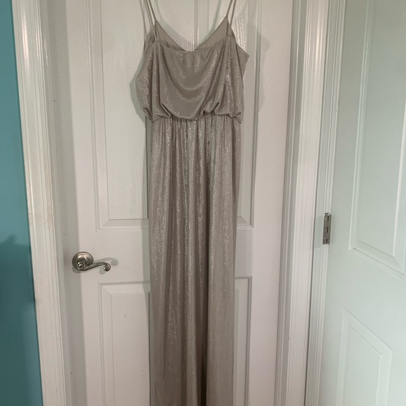 🎁HOLIDAY STYLE🎄NWT🎊2010s H&M Gold Maxi Dress with slit - Picture 2 of 7